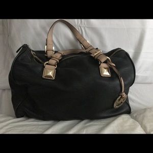MK leather satchel handbag